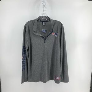 New England Patriots 3/4 zipper pullover